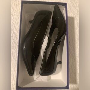 Stuart Weitzman Black Kitten Heel